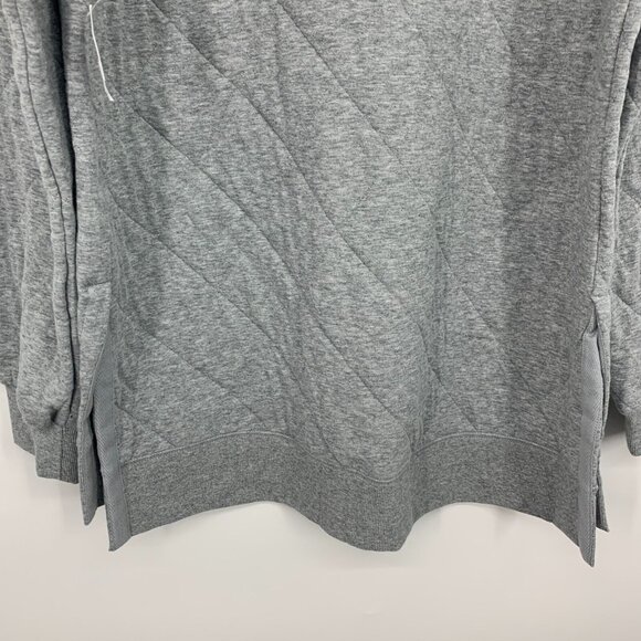 Old Navy Sweatshirt Gray Vintage Quilted Tunic Pullover - Picture 12 of 12